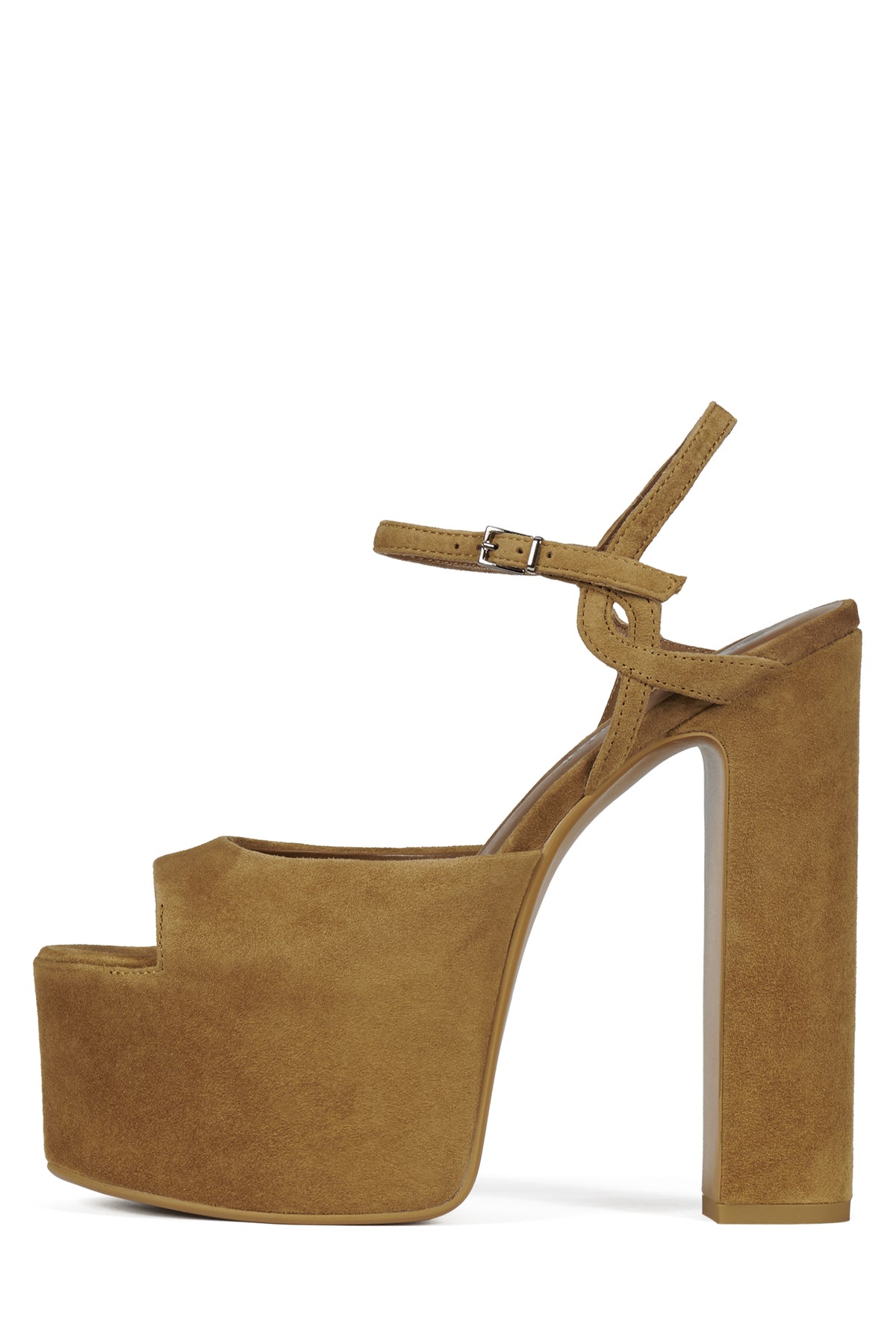 EVER-LAST Jeffrey Campbell Platform Sandal Khaki Suede