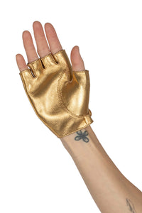 MOTO-MAMI Jeffrey Campbell Gloves Dark Gold _hover