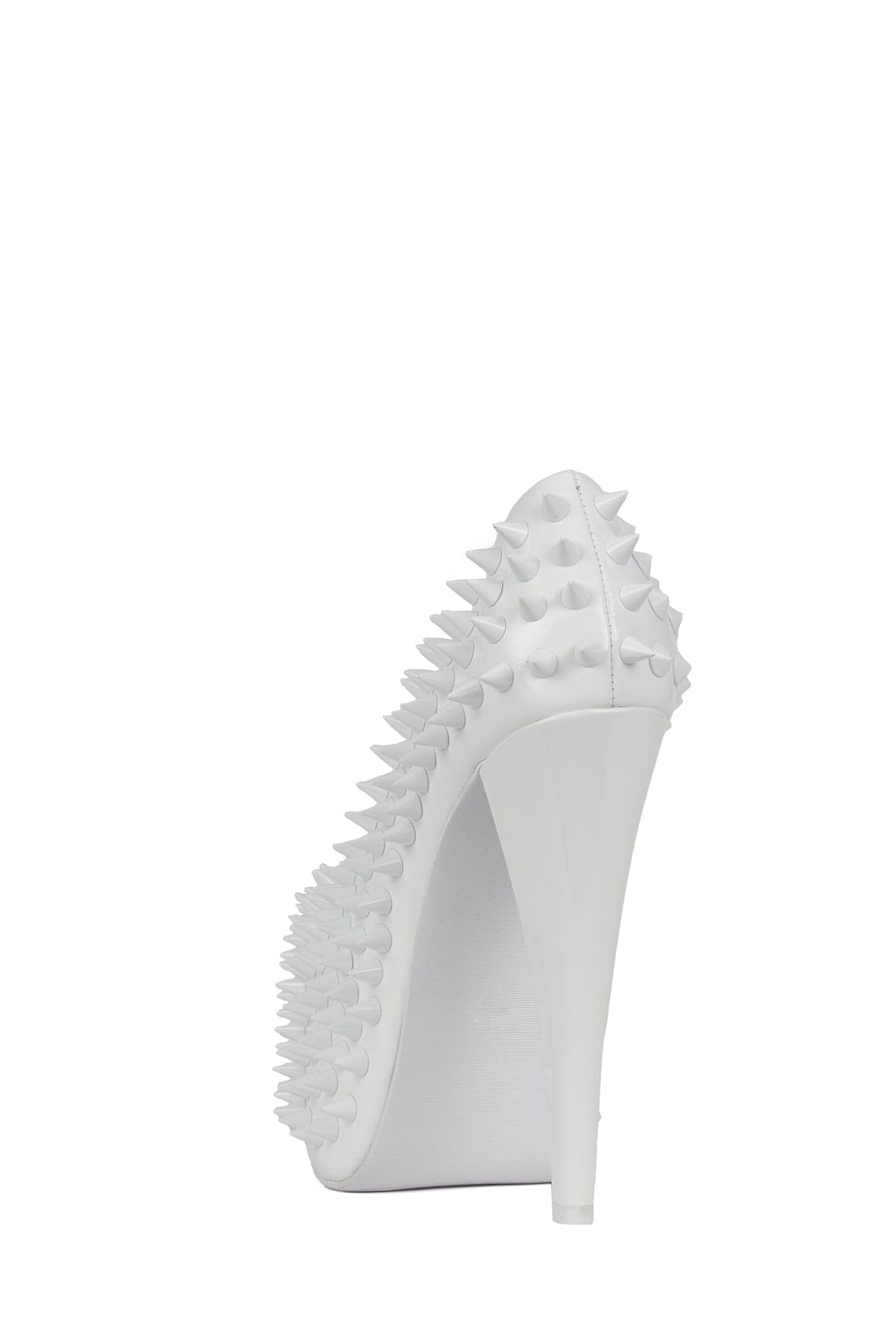 PRICKED Jeffrey Campbell Platform Pump White Patent