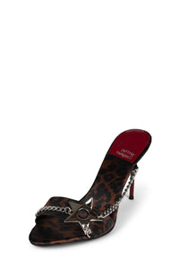 SOIRE-O Tan Cheetah Satin Silver 3