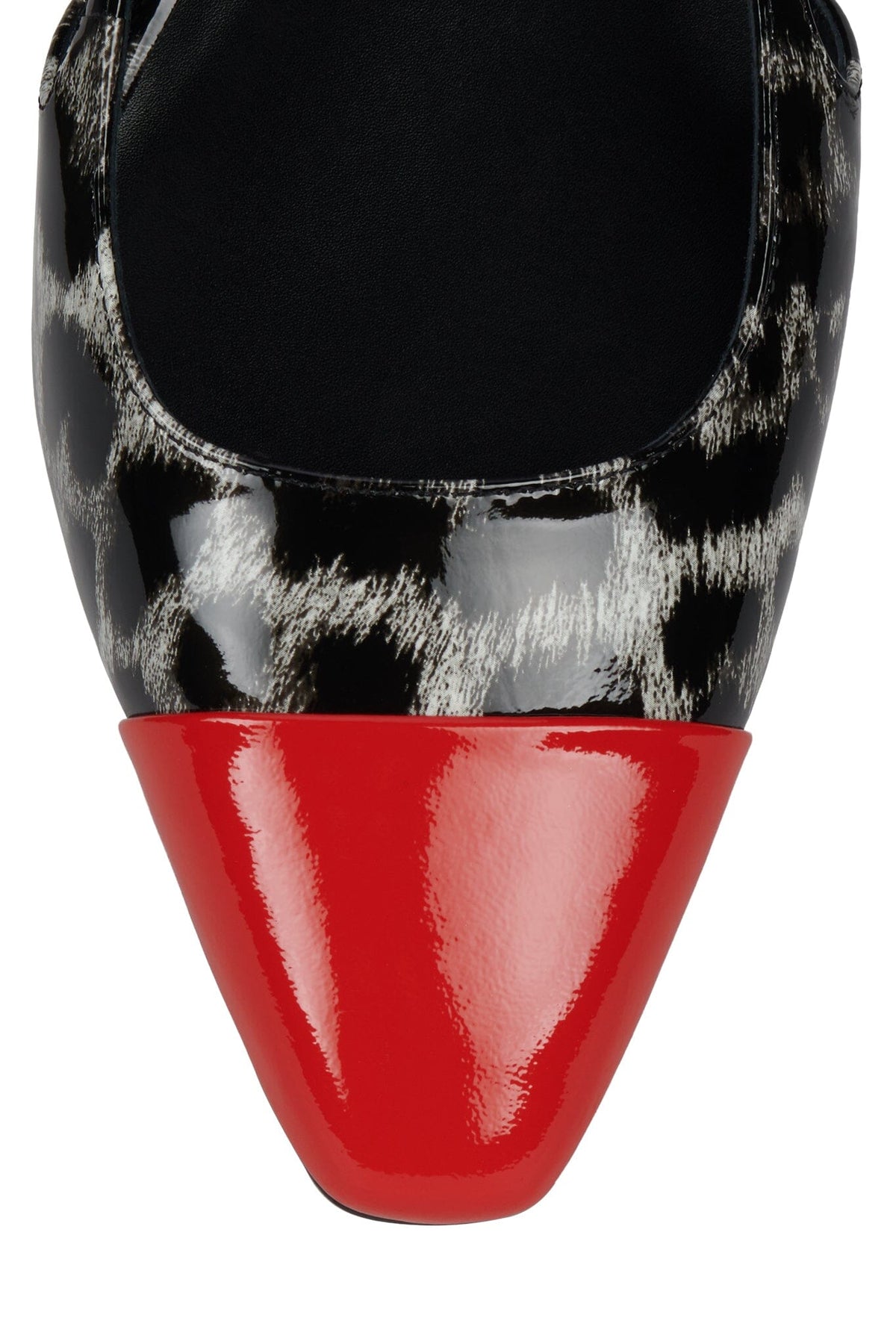 WORTHWHILE Black White Red Patent 5