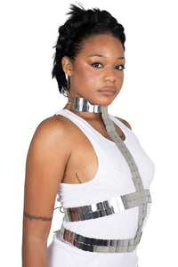 ABYSSINIA HARNESS Jeffrey Campbell Harness Silver 
_hover