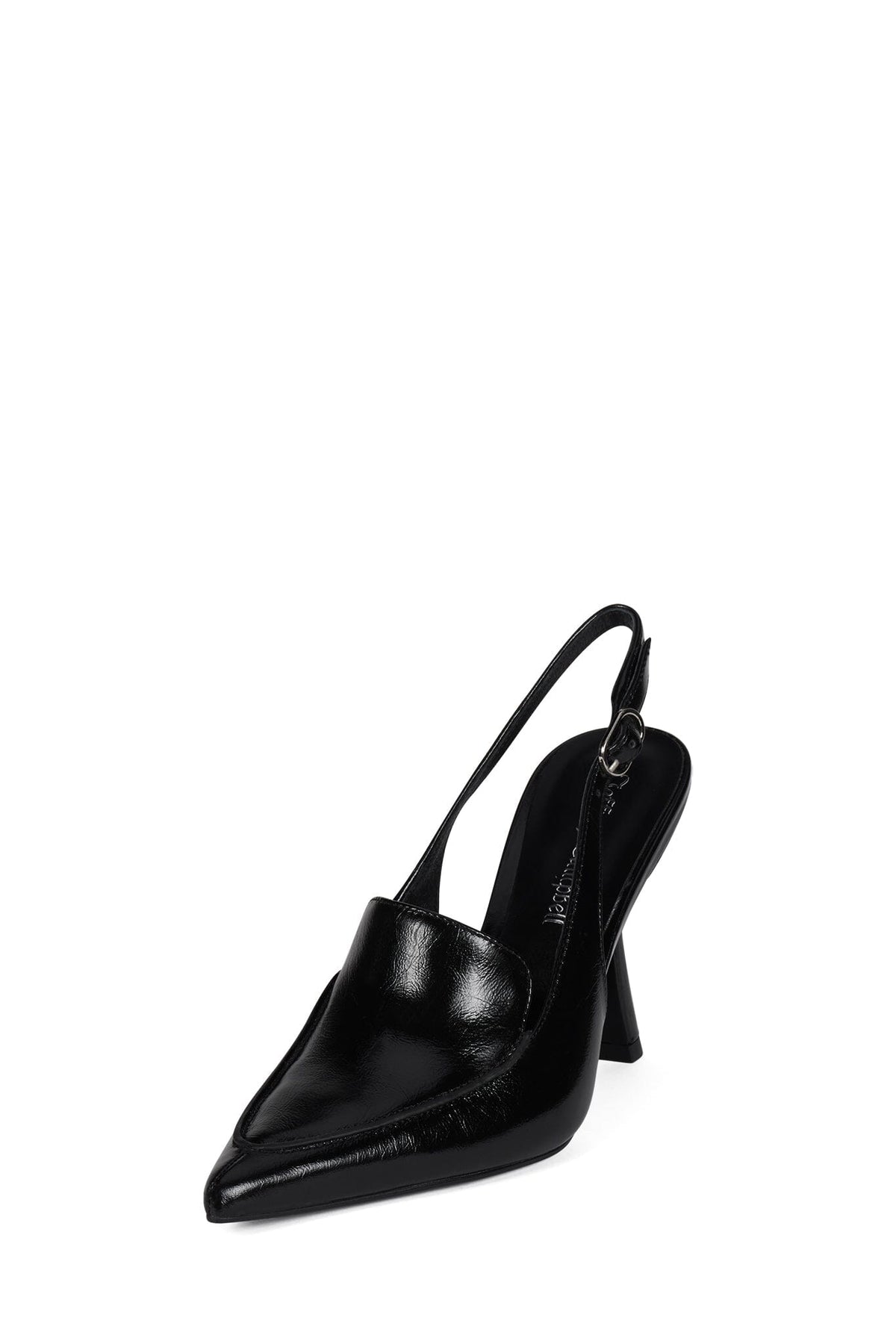 ACCLAIMED Jeffrey Campbell Slingback Heeled Loafer Black Crinkle
_hover