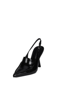 ACCLAIMED Jeffrey Campbell Slingback Heeled Loafer Black Crinkle
_hover