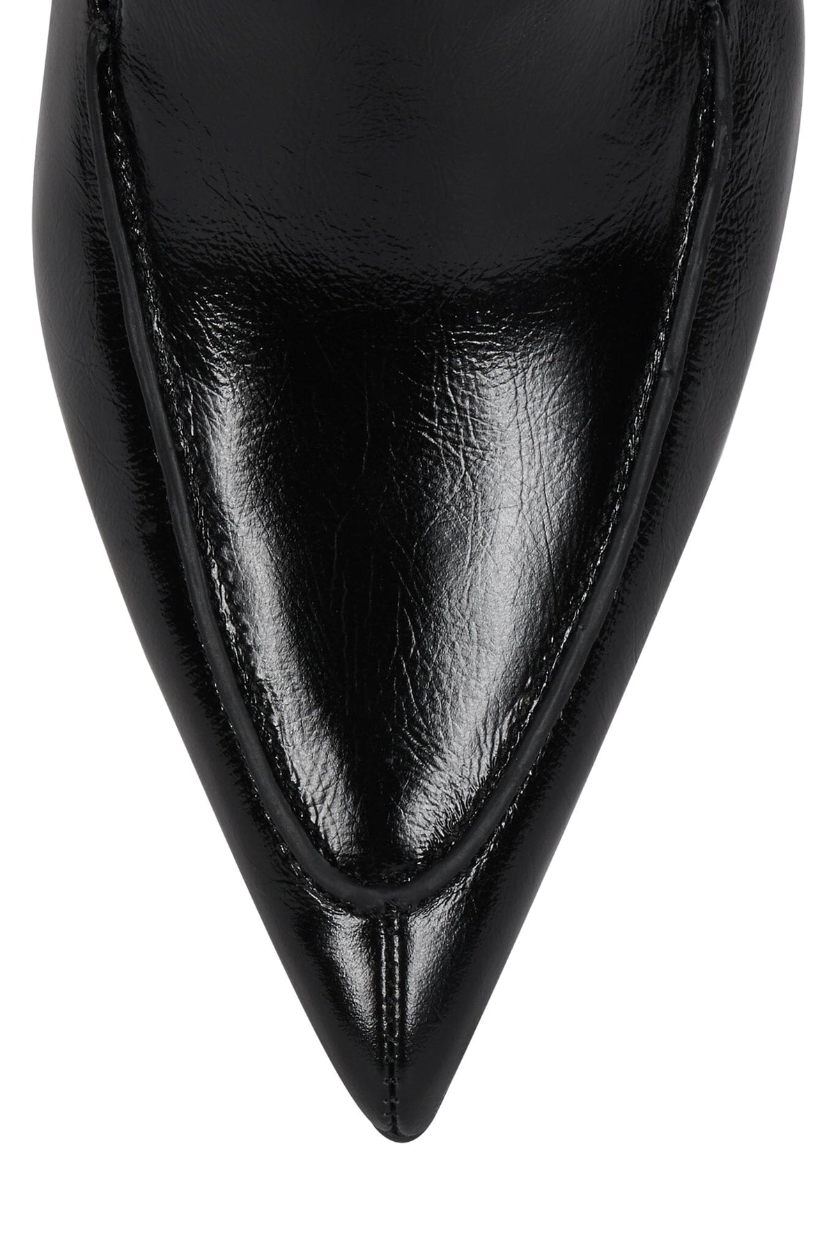 ACCLAIMED Jeffrey Campbell Slingback Heeled Loafer Black Crinkle