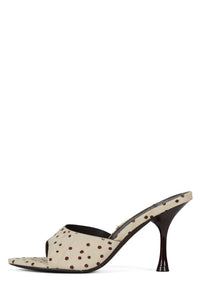 AGENT-F Jeffrey Campbell Heeled Sandal Beige Brown Spot