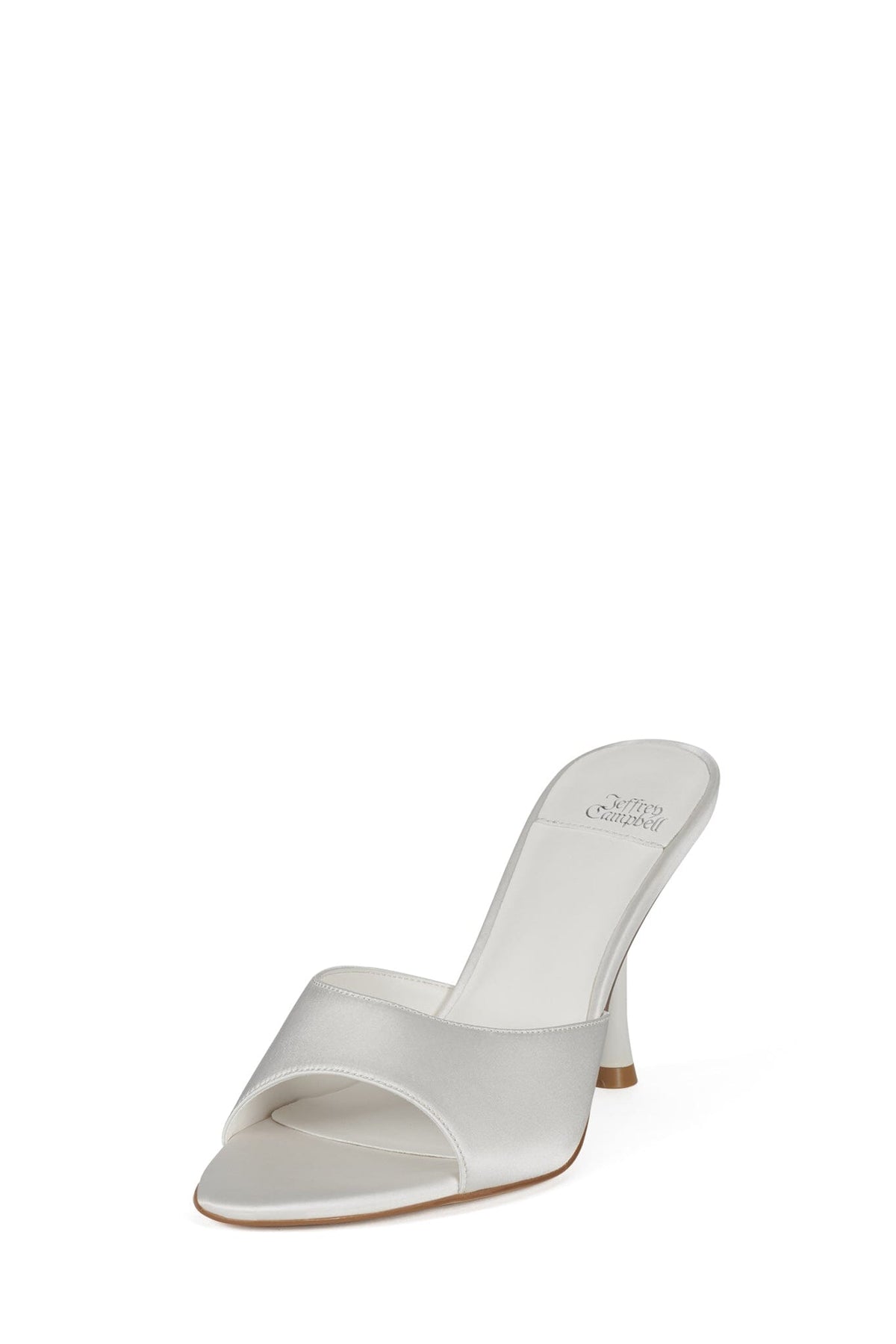 AGENT Jeffrey Campbell Heeled Sandal White Satin _hover