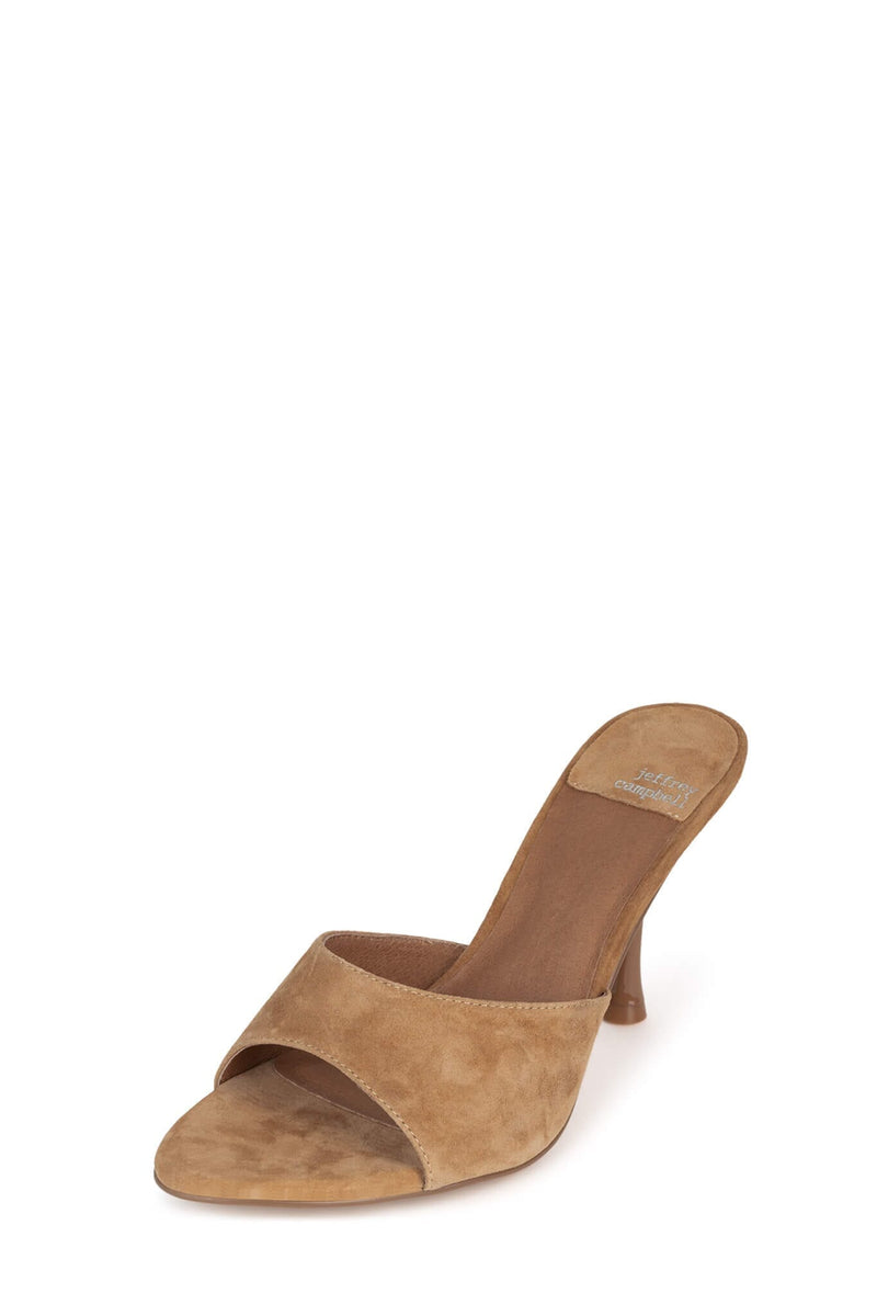 AGENT Jeffrey Campbell Heeled Sandal Camel Suede