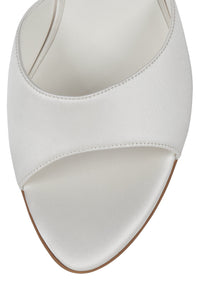 AGENT Jeffrey Campbell Heeled Sandal White Satin