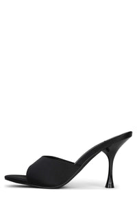 AGENT Jeffrey Campbell Heeled Sandal Black Satin