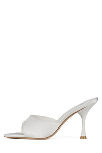 AGENT Jeffrey Campbell Heeled Sandal White Satin