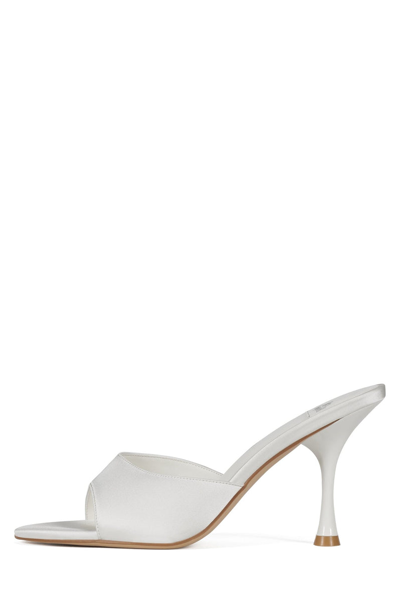 AGENT Jeffrey Campbell Heeled Sandal White Satin