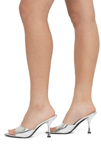 AGENT Jeffrey Campbell Heeled Sandal Silver Metallic