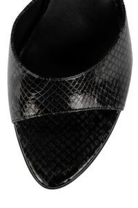 AGENT Jeffrey Campbell Heeled Sandal Grey Black Python