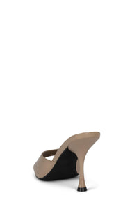 AGENT Jeffrey Campbell Heeled Sandal Beige Crinkle Patent