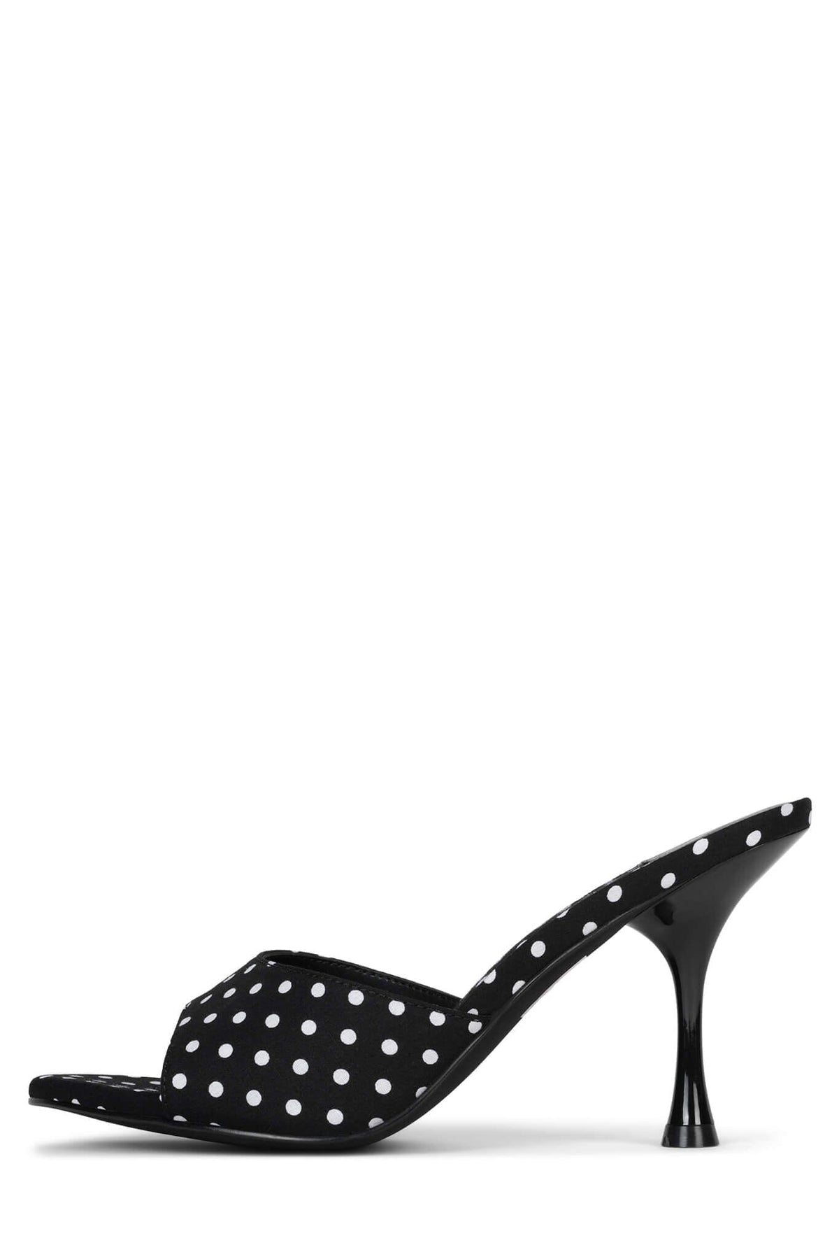 AGENT Heeled Sandal DV Black White Polka Dot 6 