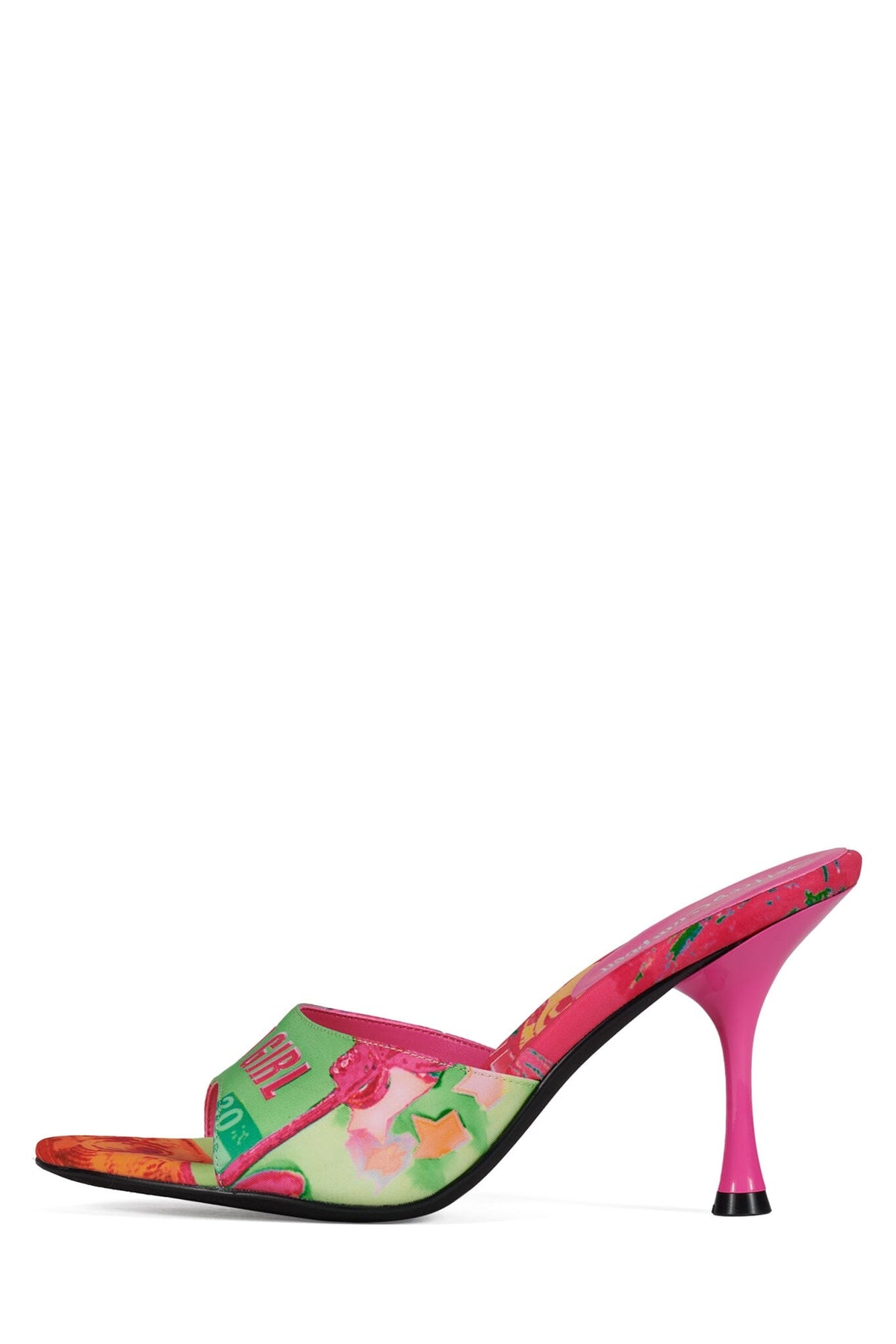 AGENT Jeffrey Campbell Heeled Sandal Green Bad Girl Combo