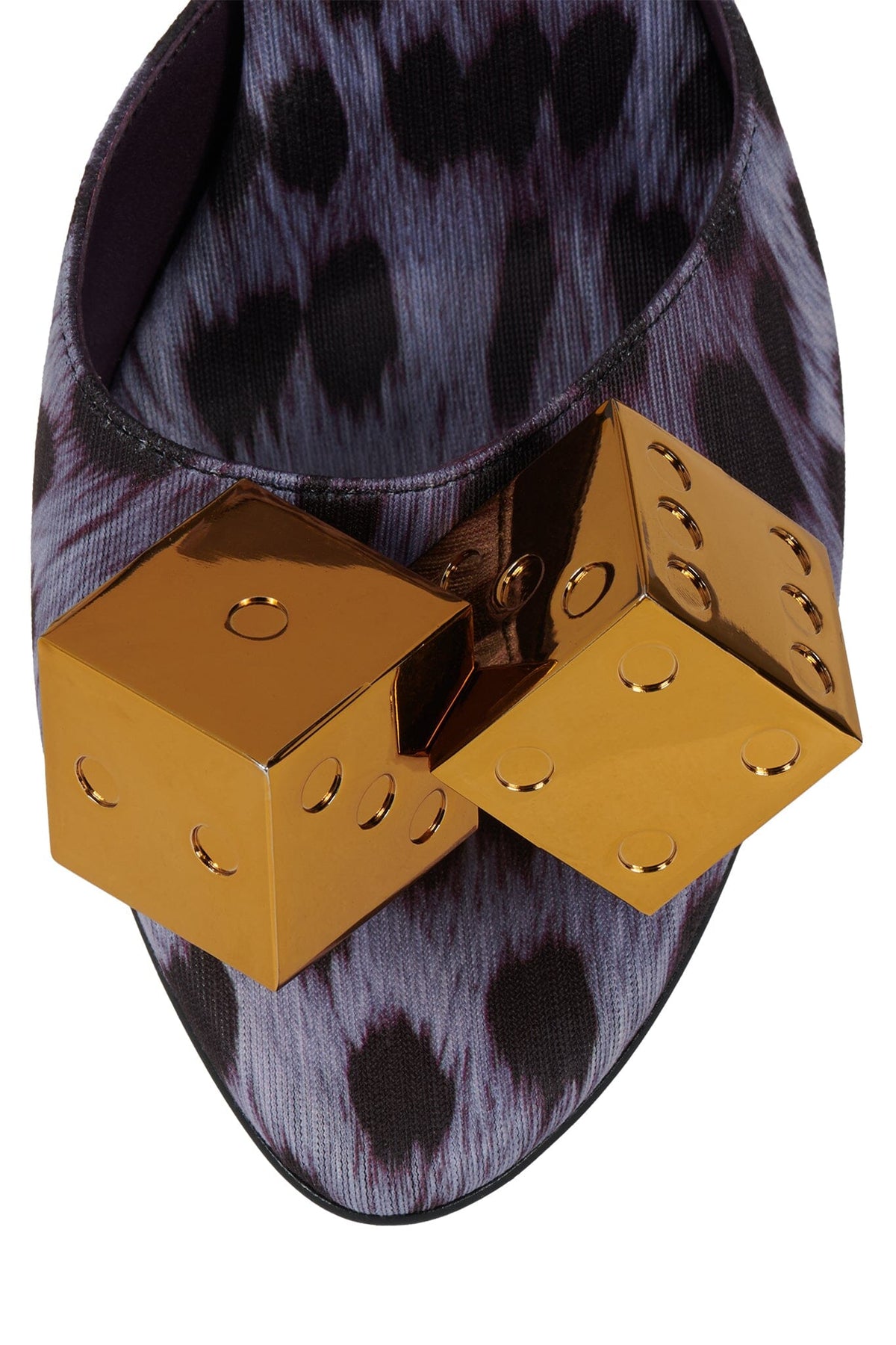 AGENT-O Heeled Sandal Purple Cheetah Gold