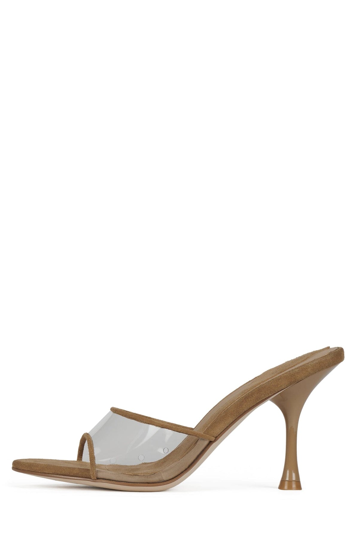 AGENT-V Heeled Sandal Beige Suede Clear