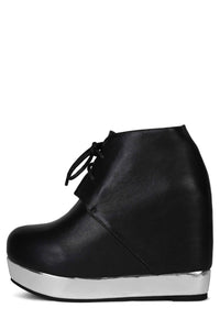 ALEXIS Jeffrey Campbell Ankle Boots Black Silver
