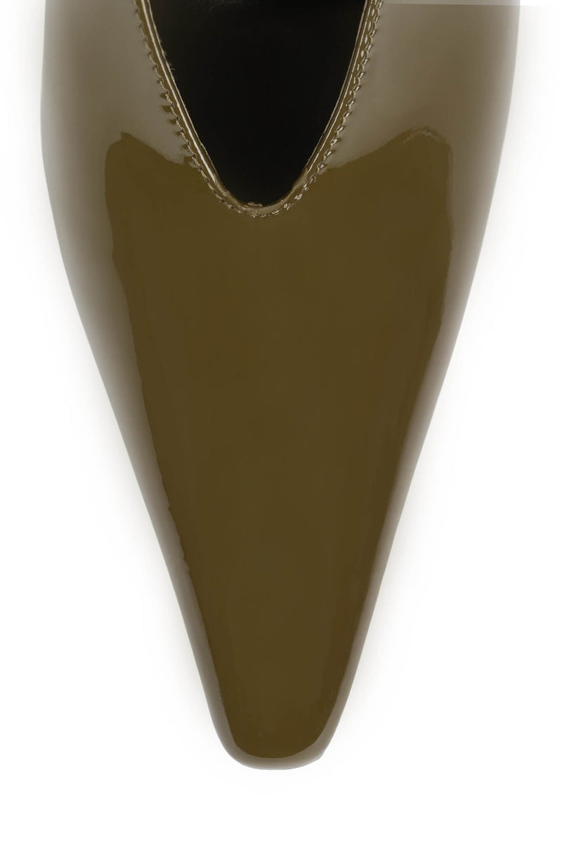 ALIMONY Jeffrey Campbell Slingback Pump Olive Patent