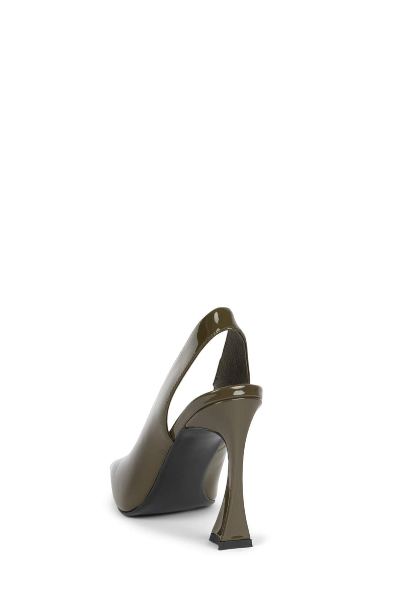 ALIMONY Jeffrey Campbell Slingback Pump Olive Patent