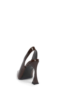 ALIMONY Jeffrey Campbell Slingback Pump Espresso Patent
