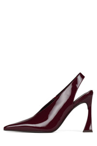 ALIMONY Jeffrey Campbell Slingback Pump Berry Patent