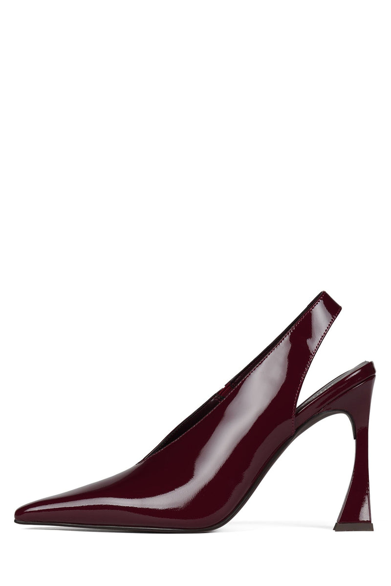 ALIMONY Jeffrey Campbell Slingback Pump Berry Patent