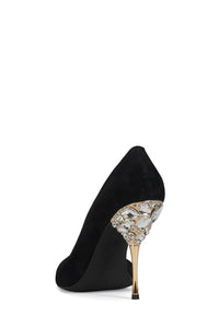 ALLURIA Jeffrey Campbell Heeled Sandal Black Suede Combo