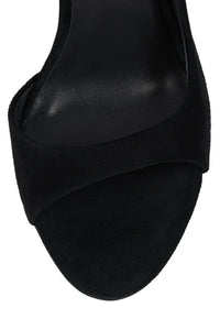 ALLURIA Jeffrey Campbell Heeled Sandal Black Suede Combo