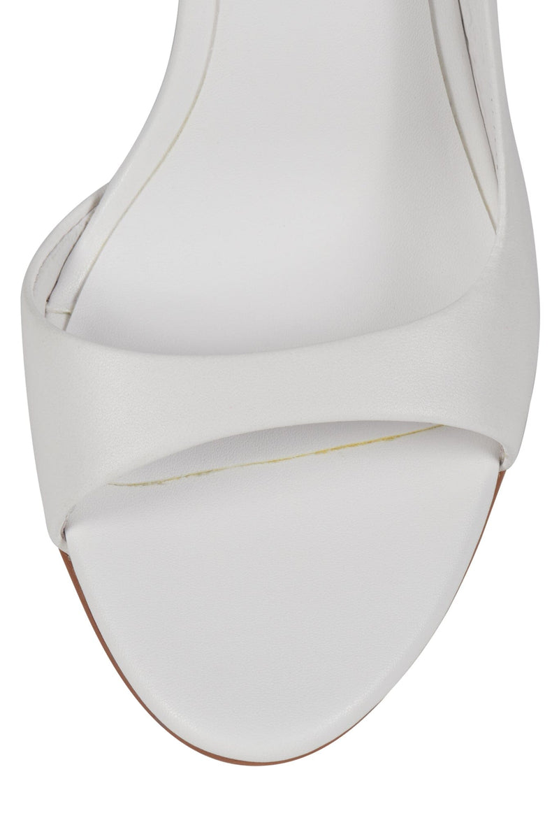 ALLURIA Jeffrey Campbell Heeled Sandal White Silver