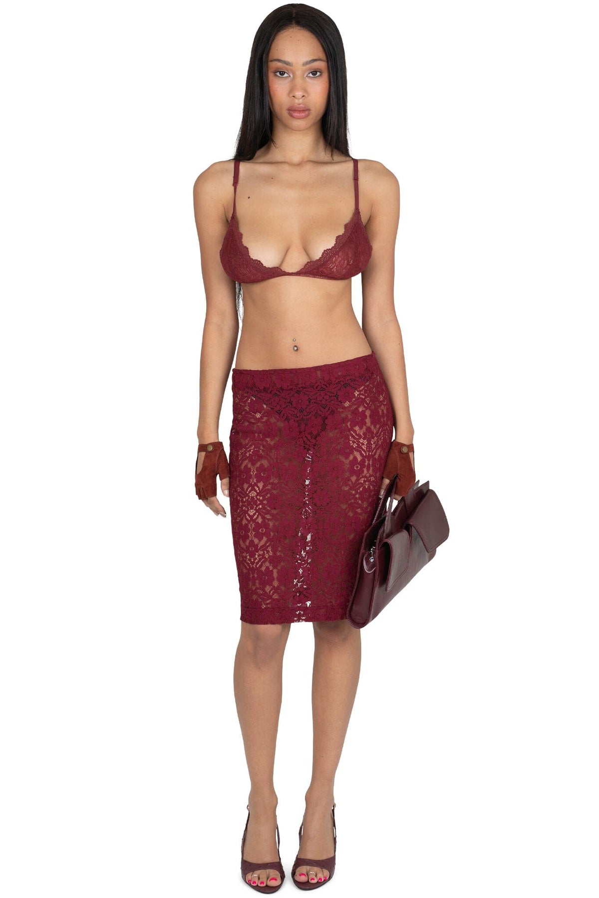 AMALIE-LC Jeffrey Campbell Skirt Wine _hover