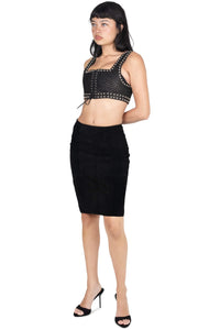 AMALIE Jeffrey Campbell Pencil Skirt Black Suede
_hover