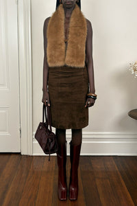 AMALIE Jeffrey Campbell Pencil Skirt Brown Suede
_hover