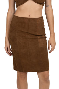 AMALIE Jeffrey Campbell Pencil Skirt Tan Suede
_hover