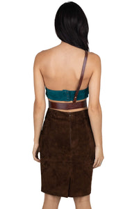 AMALIE Jeffrey Campbell Pencil Skirt Brown Suede