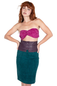 AMALIE Jeffrey Campbell Pencil Skirt Turquoise Suede
_hover
