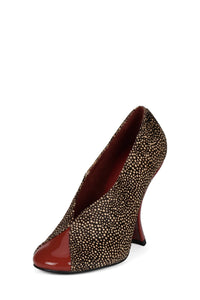 AMUSING-F Jeffrey Campbell Pump Brown Dot Red Combo _hover