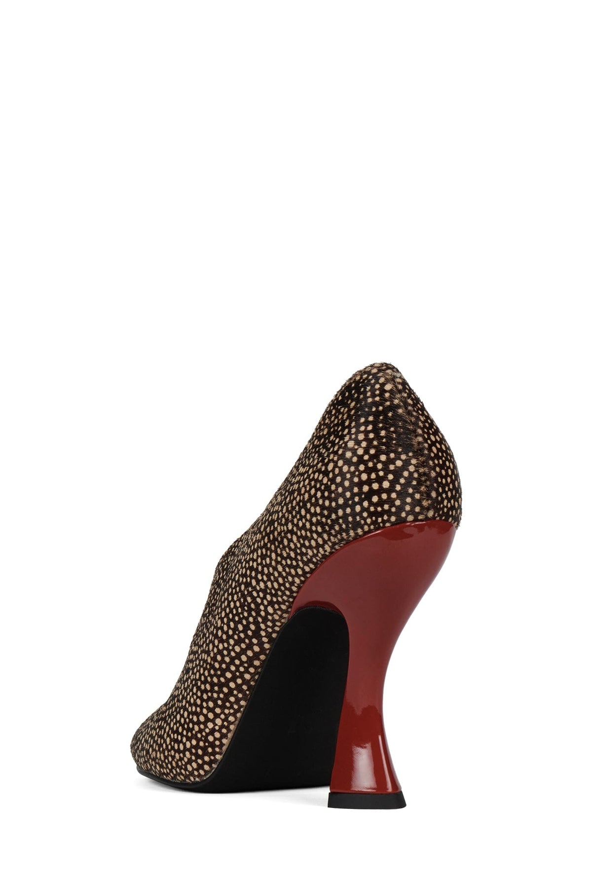 AMUSING-F Jeffrey Campbell Pump Brown Dot Red Combo