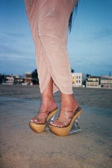ANDROID Jeffrey Campbell Platform Sandal Gold