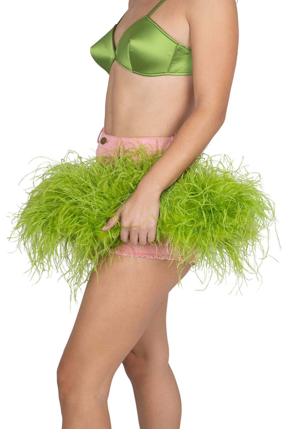 ANIMAL-F Jeffrey Campbell Clutch Green Combo _hover