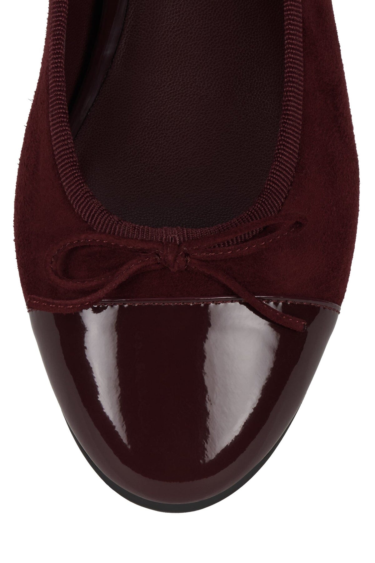 ARABESQUE Jeffrey Campbell Flat Wine Suede Combo 