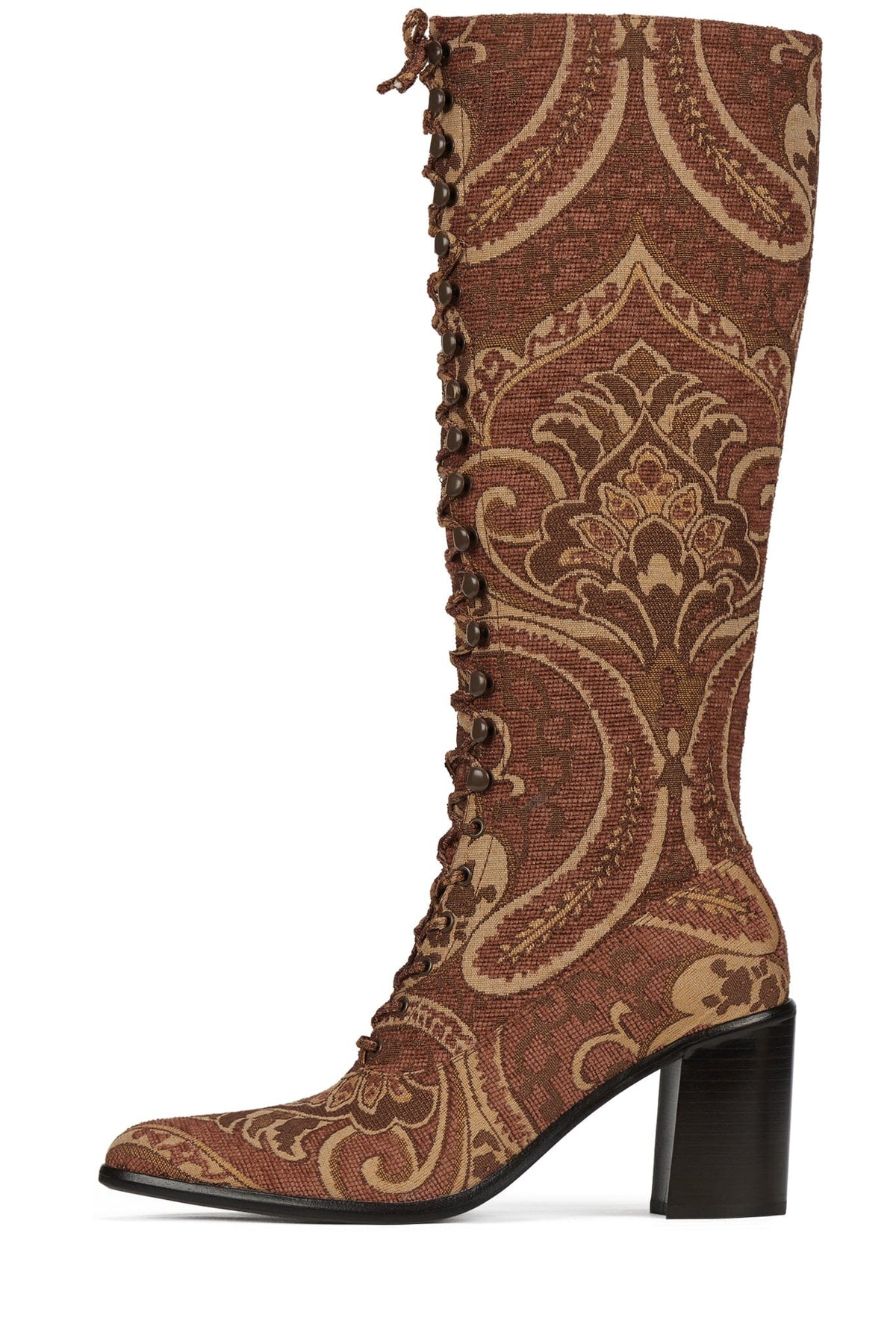 ARCHILLE-K Jeffrey Campbell Heeled Boot Rust Tapestry