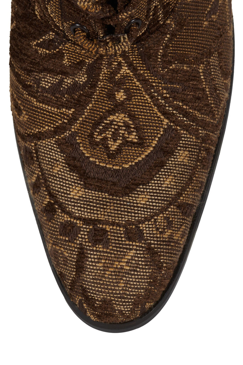 ARCHILLE-K Jeffrey Campbell Heeled Boot Brown Tapestry