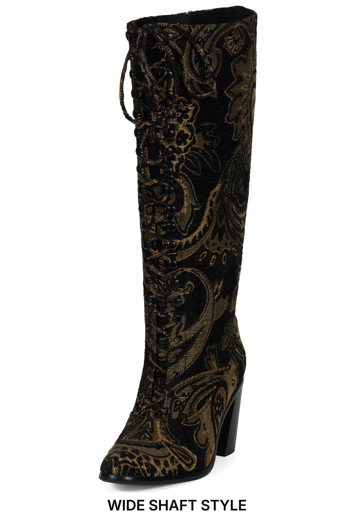ARCHILLEKW Jeffrey Campbell Knee-High Boot Dark Brown Tapestry _hover