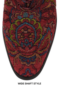 ARCHILLEKW Jeffrey Campbell Knee-High Boot Red Tapestry