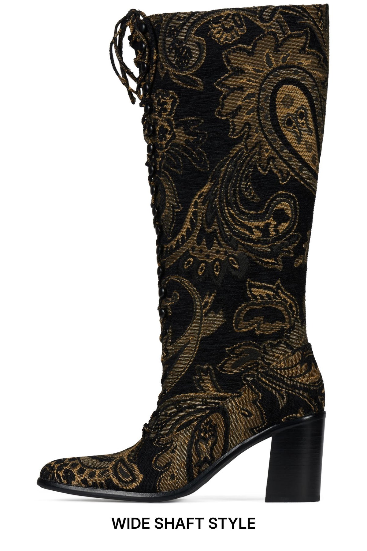 ARCHILLEKW Jeffrey Campbell Knee-High Boot Dark Brown Tapestry