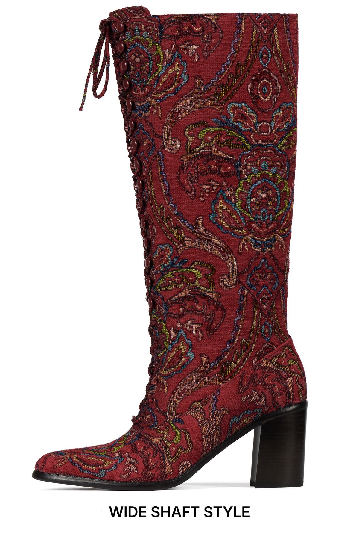 ARCHILLEKW Jeffrey Campbell Knee-High Boot Red Tapestry