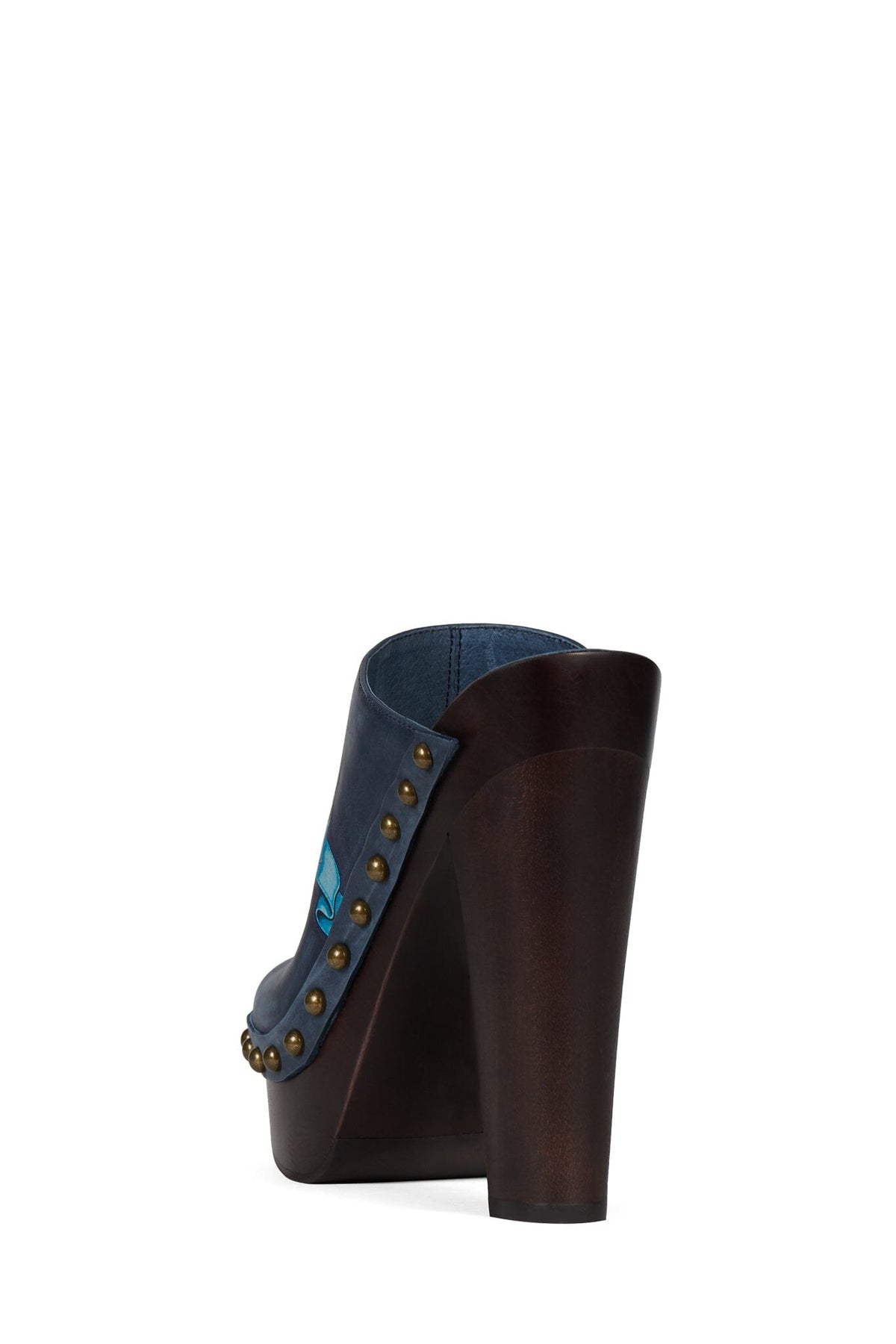 AUDACIOUS Heeled Sandal Blue Brush Wild Combo